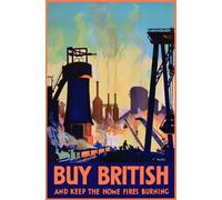 Affiche Prints Vintage Buy British Poster Keep The Home Fires Burning England Advertisement Print - A2+
