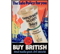 Affiche Prints Vintage Buy British Poster Make Your Job Secure Employment Security Britain Advertisement Print - A2+