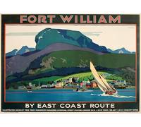 Affiche Prints Vintage Fort William Scotland East Coast Route Poster Travel Tourism British LNER Railway Print - A2+