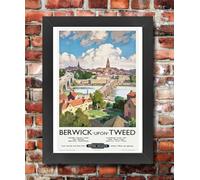 Affiche Prints Vintage Framed Berwick Upon Tweed Travel Britain Tourism Poster British Railways Print - A4