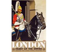 Affiche Prints Vintage London Heart Of The Empire Travel Britain Tourism Poster British GWR Railways Print - A3