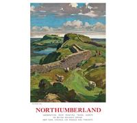 Affiche Prints Vintage Northumberland Roman Wall Travel Britain Tourism Poster British Railways Print - A3