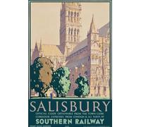 Affiche Prints Vintage Salisbury Travel Britain Tourism Poster British Southern Railways Print - A4