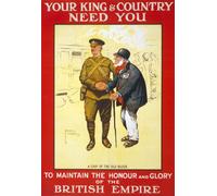 Affiche Prints W84 Vintage WWI British Empire King & Country Needs You Join Enlist Army World War 1 Recruitment Poster WW1 Re-Print - A3 (432 x 305mm) 16.5" x 11.7"