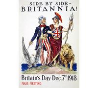 Affiche Prints WA75 WWI Uncle Sam & Britannia Side by Side Britain's Day British War Poster WW1 Re-Print - A4 (297 x 210mm) 11.7" x 8.3"