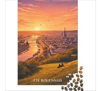 Affiche Rouen jigsaw puzzle 1000 piece | engaging activity for grandparents to keep the mind active and enjoy a pleasant afternoon at home to enjoy at home38x26cm