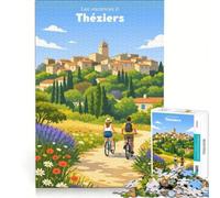 Affiche Théziers Jigsaw Puzzles 1000 Pieces | Difficult Hard Decompressing Intellectual Stress Reduction Gifts 38x52cm