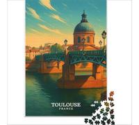 Affiche Toulouse France 1000 Piece teenager Puzzles | Pattern assembly unique challenge game gifts for friends and family 38x52cm