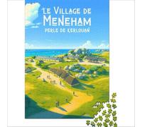 Affiche Village Meneham 1000 Piece teenager Puzzles | perfect indoor activity for a rainy day when the weather keeps the whole family at home all afternoon38x26cm