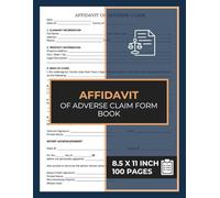 Affidavit of Adverse Claim Form Book: Property Interest & Ownership Claim Documents | Real Estate Legal Declaration Forms | 50 template