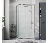 Affine 1200 X 800mm Lh Offset Quadrant Shower Enclosure Framed 8mm Glass Tray Waste