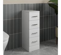 Affine 4 Drawer Freestanding Storage Unit Bathroom Furniture Gloss White 250X300mm