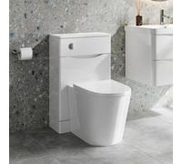 Affine 500mm Bathroom Back To Wall Btw Toilet Unit Pan Dual Flush Freestanding White