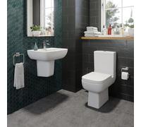 Affine Amelie Cloakroom Suite with Close Coupled Toilet & Semi Pedestal Basin