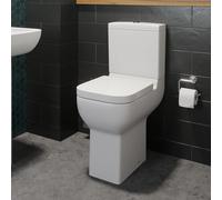 Affine Amelie Close Coupled Comfort Height Rimless Toilet & Soft Close Seat
