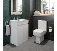 Affine Amelie Close Coupled Toilet & Artis Centro Vanity Unit with Basin - 600mm Doors