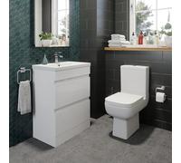 Affine Amelie Close Coupled Toilet & Artis Centro Vanity Unit with Basin - 600mm Drawers