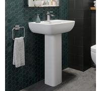 Affine Amelie Full Pedestal 550mm 1 Tap Hole Bathroom Basin