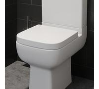 Affine Amelie Soft Close Square Toilet Seat - Top Fix White
