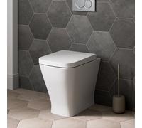 Affine Back To Wall Toilet Pan Soft Close Toilet Seat White Ceramic Modern Space Saving