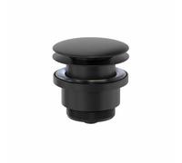 Affine Basin Waste Sink Push Button Pop Up Bathroom Slotted & Unslotted Plug Black