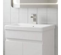 Affine Bathroom Basin Sink 510mm Ceramic 1 Tap Hole White Gloss Recessed Basin Only