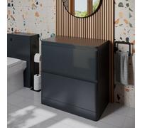Affine Bathroom Cloakroom Vanity Unit 800mm Freestanding Cabinet Drawer Anthracite Grey