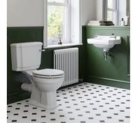 Affine Bathroom Suite Close Coupled Toilet & Wall Hung Sink Basin Traditional Cloakroom
