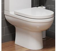 Affine Bathroom Toilet Seat Wc Soft Close White Top Fixing Easy Fit Chrome Hinges