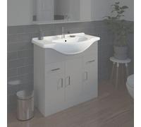 Affine Bathroom Wc Basin 850mm Compact Sink Single Tap Hole White Basin Only