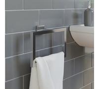 Affine Bathroom Wc Chrome Square Wall Mounted Towel Ring Stylish Modern