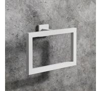 Affine Bathroom Wc Matt White Square Wall Mounted Towel Ring Stylish Modern