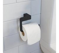 Affine Bathroom Wc Toilet Roll Holder Black Square Wall Mounted Stylish Modern