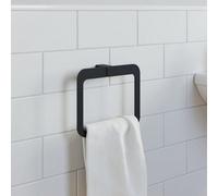 Affine Bathroom Wc Towel Ring Black Square Wall Mounted Stylish Modern