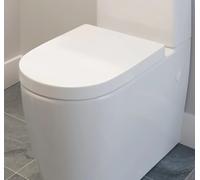 Affine® Bordeaux Bathroom Cloakroom D Shape Toilet Seat Top Fix Soft Close Hinges, Modern, White Gloss