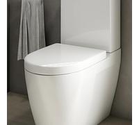Affine Bordeaux Soft Close D-Shape Toilet Seat - Top Fix White