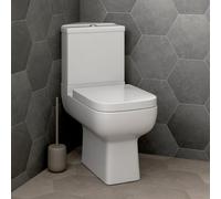 Affine Close Coupled Corner Toilet Bathroom Wc Modern White Soft Close Space Saving