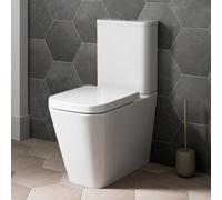 Affine Close Coupled Toilet Square Space Saving Pan Bathroom Wc Ceramic Soft Close Seat