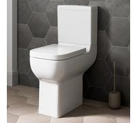 Affine Comfort Raised Height Tall Close Coupled Rimless Toilet Bathroom Wc Ceramic Pan White Soft Closing Seat