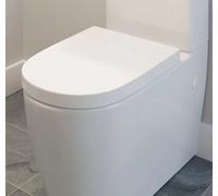 Affine D Shape Toilet Seat Top Fix Soft Close Hinges Bathroom Cloakroom Modern White