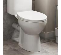 Affine® Essentials Oval Toilet Seat Top Fix Quick Release Soft Close Hinges Bathroom Cloakroom Modern White Gloss