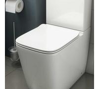 Affine Modern Bathroom Soft Close Toilet Seat White Gloss Slim Design Top Fix Wc