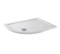 Affine Modern Offset Quadrant Shower Tray 1200X800mm Lh Low Profile Lightweight White