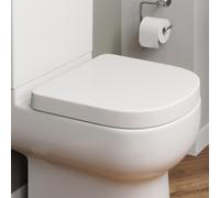 Affine Oceane Soft Close D-Shape Toilet Seat - Top Fix White
