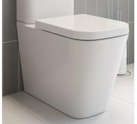 Affine Provence Soft Close Square Luxury Toilet Seat - Top Fix White