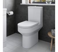 Affine Raised Height Close Coupled Toilet Comfort Wc Soft Close Seat Modern Bathroom