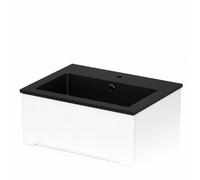 Affine Recessed Stone Resin Bathroom Basin 600mm - Matt Black