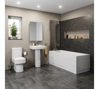 Affine Royan Bathroom Suite with Single Ended Bath - 1700mm