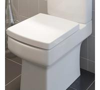 Affine Royan Soft Close White Square Toilet Seat - Top Fix