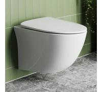 Affine Slim Soft Close D-Shape Toilet Seat - Top Fix Gloss White